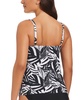 Women's Sharp Observation Printed Cascading-Front Tankini