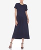 Women's Short Sleeve Asymmetrical Waist Maxi Dress