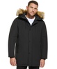 Men's Long Parka with Faux-Fur Lined Hood