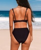 Women's Adjustable Straps Cutout Back Hook Mesh Bikini Set