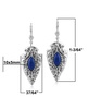 Fritz Casuse Sterling Silver Arrowhead and Lapis Lazuli Gemstone Lever Back Earrings