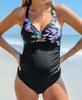 Maternity Crossback Cutout Retro One Piece Swimsuit