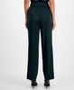 Women's Satin High Rise Pleat-Front Wide Leg Pants, Created for Macy's