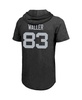 Men's Threads Darren Waller Black Las Vegas Raiders Player Name and Number Tri-Blend Hoodie T-shirt