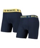 Men's Navy, Gold Milwaukee Brewers Two-Pack Flagship Boxer Briefs Set