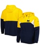 Men's Navy Michigan Wolverines Lodge Quarter-Zip Hoodie