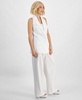 Petite Button-Front Sleeveless Blazer & Wide-Leg Pants, Created for Macy's