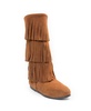 Women's Suede 3-Layer Fringe Boots