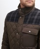 Men's Mixed Media Diamond-Like Quilt Coat