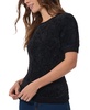 Women's Eyelash Short-Sleeve Sweater