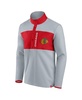 Men's Gray, Red Chicago Blackhawks Omni Polar Fleece Quarter-Snap Jacket