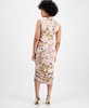 Women's Floral Mesh Ruched Sleeveless Dress, Exclusively at Macy's