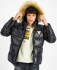 Men's Puffer Jacket With Faux Fur Hood