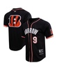 Men's Joe Burrow Black Cincinnati Bengals Baseball Button-Up Shirt