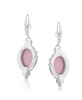 Genuine Gemstone Sterling Silver Crown Detail Lever Back Earring