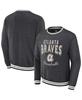 Men's Darius Rucker Collection by Heather Charcoal Distressed Atlanta Braves Vintage-Like Pullover Sweatshirt