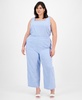 Trendy Plus Size Embroidered High-Rise Pants, Exclusively at Macy's 