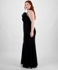 Trendy Plus Size Ruffle-Neck Sleeveless Gown 