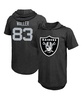 Men's Threads Darren Waller Black Las Vegas Raiders Player Name and Number Tri-Blend Hoodie T-shirt