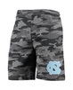 Men's Charcoal, Gray North Carolina Tar Heels Camo Backup Terry Jam Lounge Shorts