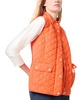 Women's Quilted Patch Pocket Vest with Snaps Zipper