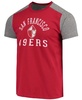 Men's Scarlet, Heathered Gray San Francisco 49Ers Gridiron Classics Field Goal Slub T-shirt