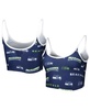 Women's College Navy Seattle Seahawks Breakthrough Allover Knit Lounge Bralette