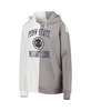 Women's Gray and White Penn State Nittany Lions Split Pullover Hoodie