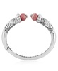 Sterling Silver Rhodochrosite Gemstone Hinged Cuff Bracelet Size Medium