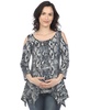 Maternity Snake Print Cold Shoulder Tunic