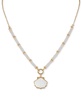 Gold-Tone Mother-of-Pearl Shell Beaded Pendant Necklace, 18" + 3" extender