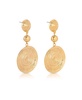 Textured Disc 18K Gold-Plated Statement Earrings