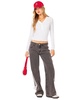 Women's Washed Low Rise Ribbon Jeans