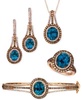 Deep Sea Blue Topaz & Diamond Bangle Bracelet, Ring, Necklace & Earrings Collection in 14k Rose Gold