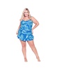 Plus Size Twist Print Tankini