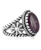 Sterling Silver Purple Spiny Oyster Concha Flower Ring, Size 7