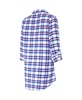 Women's Royal Buffalo Bills Sienna Plaid Full-Button Long Sleeve Nightshirt