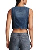 Women's Lucky Cropped Tailored Denim Vest