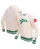 Men's Cream New York Jets Retro Classics Fleece Pullover Sweatshirt