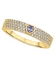 Cubic Zirconia 18K Gold-Plated Heart Ring