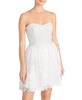 strapless tulle mini dress in ivory