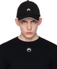 Black White Line Canvas Baseball Cap