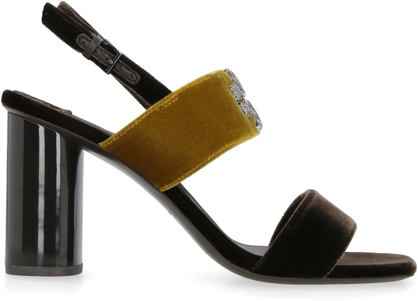 Tory Burch Eleanor Heeled Velvet Sandal