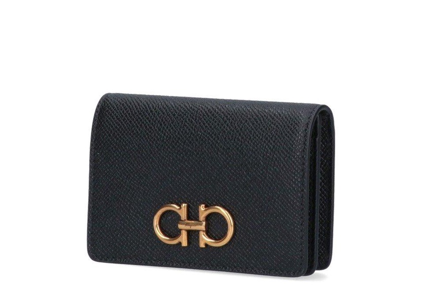 Ferragamo Logo Plaque Flap Closure Wallet