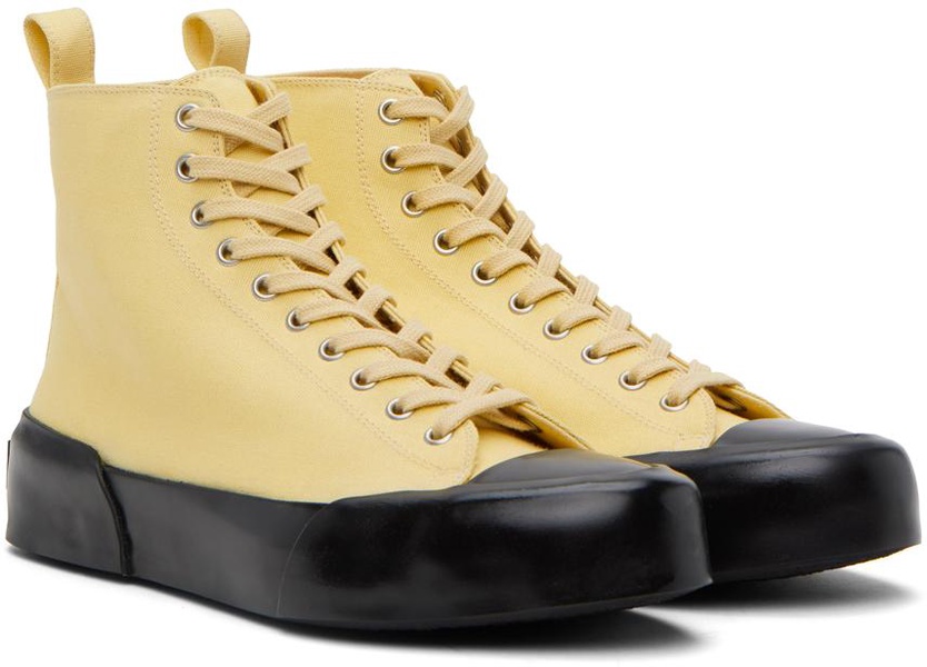 Yellow High-Top Sneakers