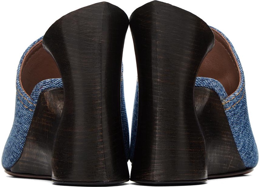 Blue 'La Sculpture' Mules