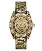 GUESS Printed Gold-Tone Multifunction Watch