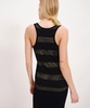 2X1 Rib with Sunbleached Stripe Tank - Black