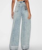 Strider Worn cuffed Wide Leg Jeans