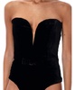 Alessandra Rich V-Neck Velvet Bustier Body